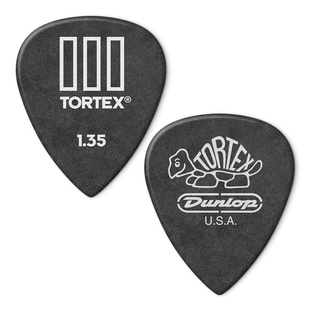 Jim Dunlop <br>462 Tortex T III 1.35mm - Black 12Zbg