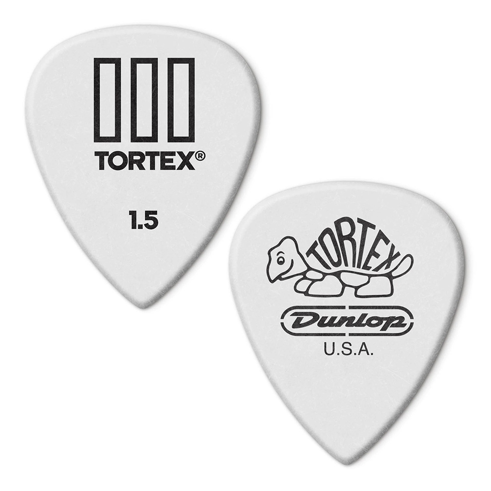 Jim Dunlop <br>462 Tortex T III 1.5mm - White 12Zbg