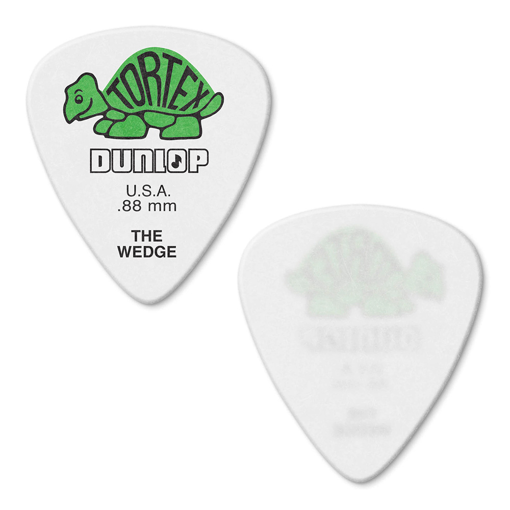 Jim Dunlop <br>424 Tortex Wedge 0.88mm - Green 12Zbg