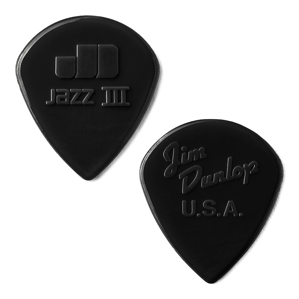 Jim Dunlop <br>47 Nylon Jazz III 1.38mm - Black 12Zbg