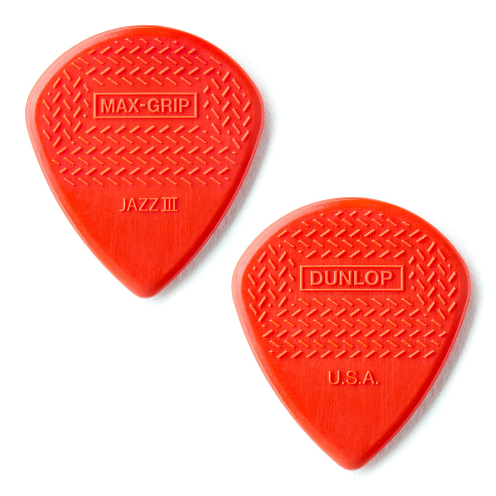 Jim Dunlop <br>471 Max-Grip Jazz III 1.38mm - Red 12Zbg