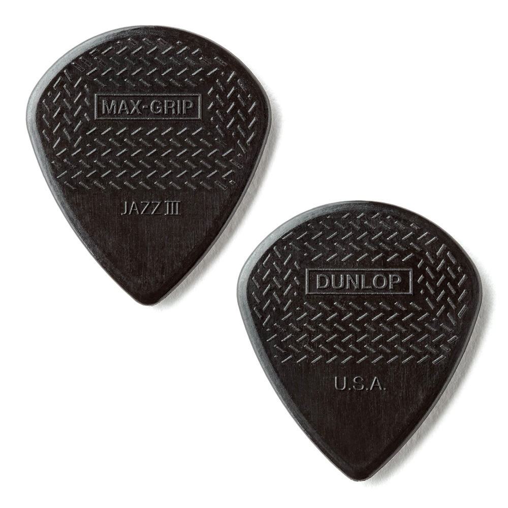 Jim Dunlop <br>471 Max-Grip Jazz III 1.38mm - Black 12Zbg