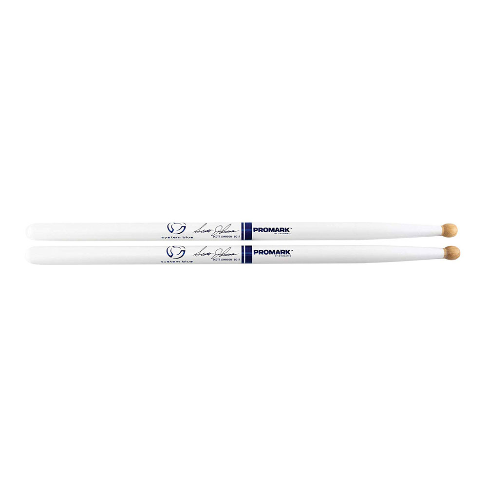 PROMARK <br>TXDC17W-WHITE Scott Johnson Painted DC17 Marching Snare Stick