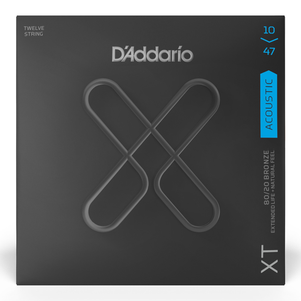 D'Addario <br>XTABR1047-12 [XT 80/20 Bronze, Light 12-String 10-47]