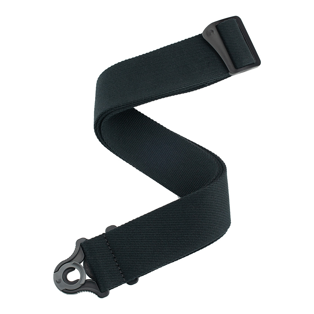 D'Addario <br>Auto Lock Guitar Strap : Skater Series, Black [50BAL05]