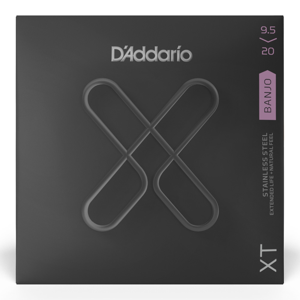 D'Addario <br>XTJ09520 XT Banjo Stainless Steel Custom Light 95-20