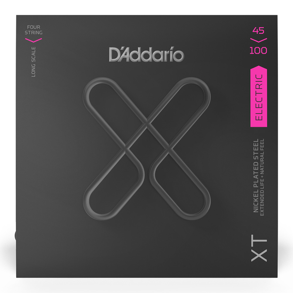 D'Addario <br>XTB45100 [XT Bass Nickel, Regular Light Long Scale 45-100]