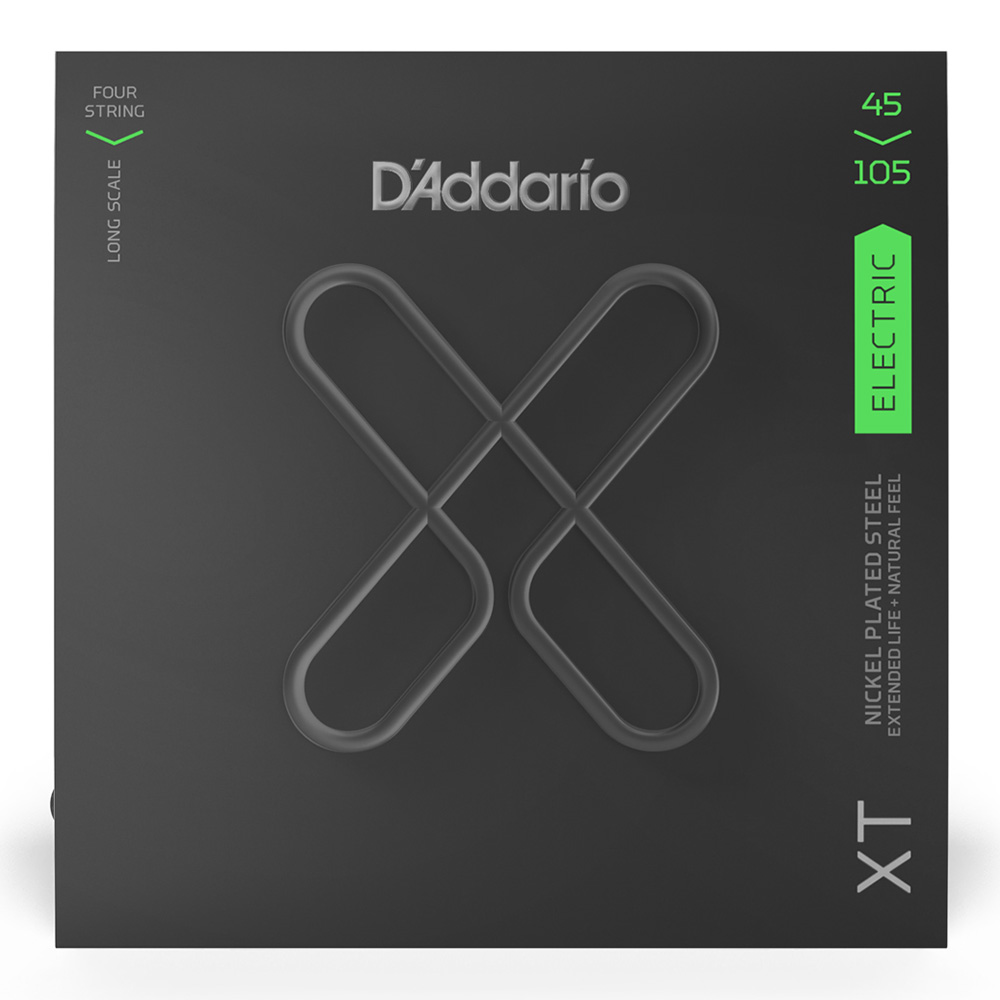 D'Addario <br>XTB45105 XT Bass Nickel Light Top/Medium Bottom Long Scale 45-105