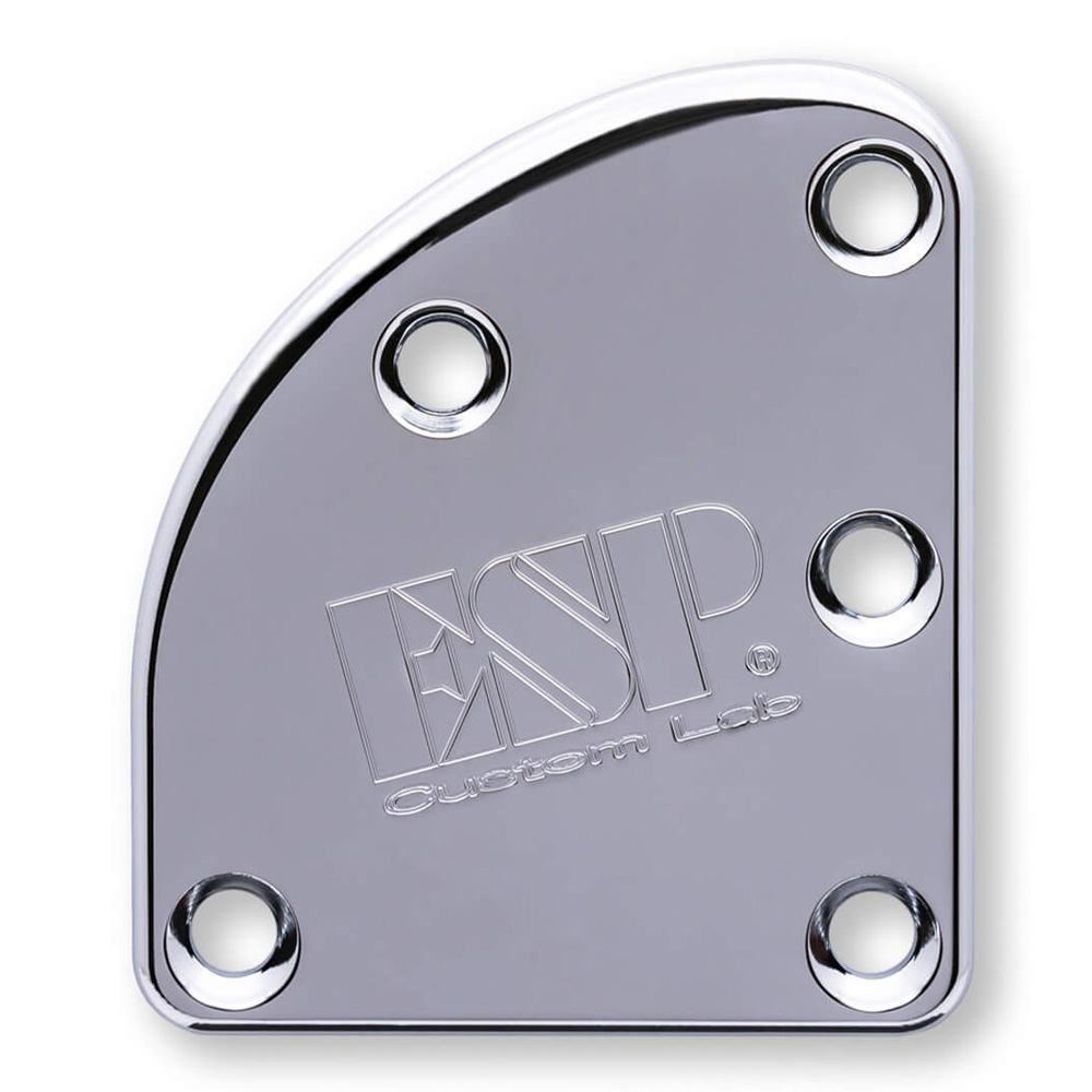 ESP <br>T-5 NECK SET PLATE BRASS WIDE Chrome