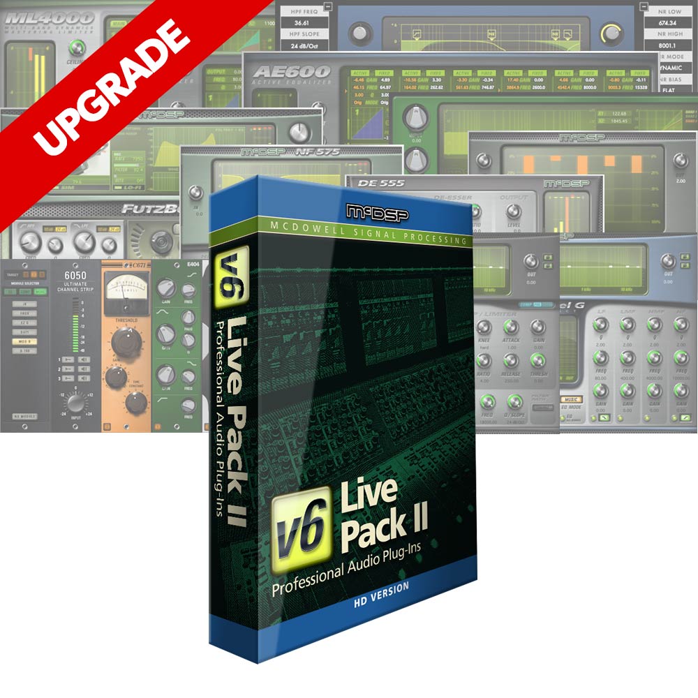 McDSP <br>Live Pack I to Live Pack II HD v6