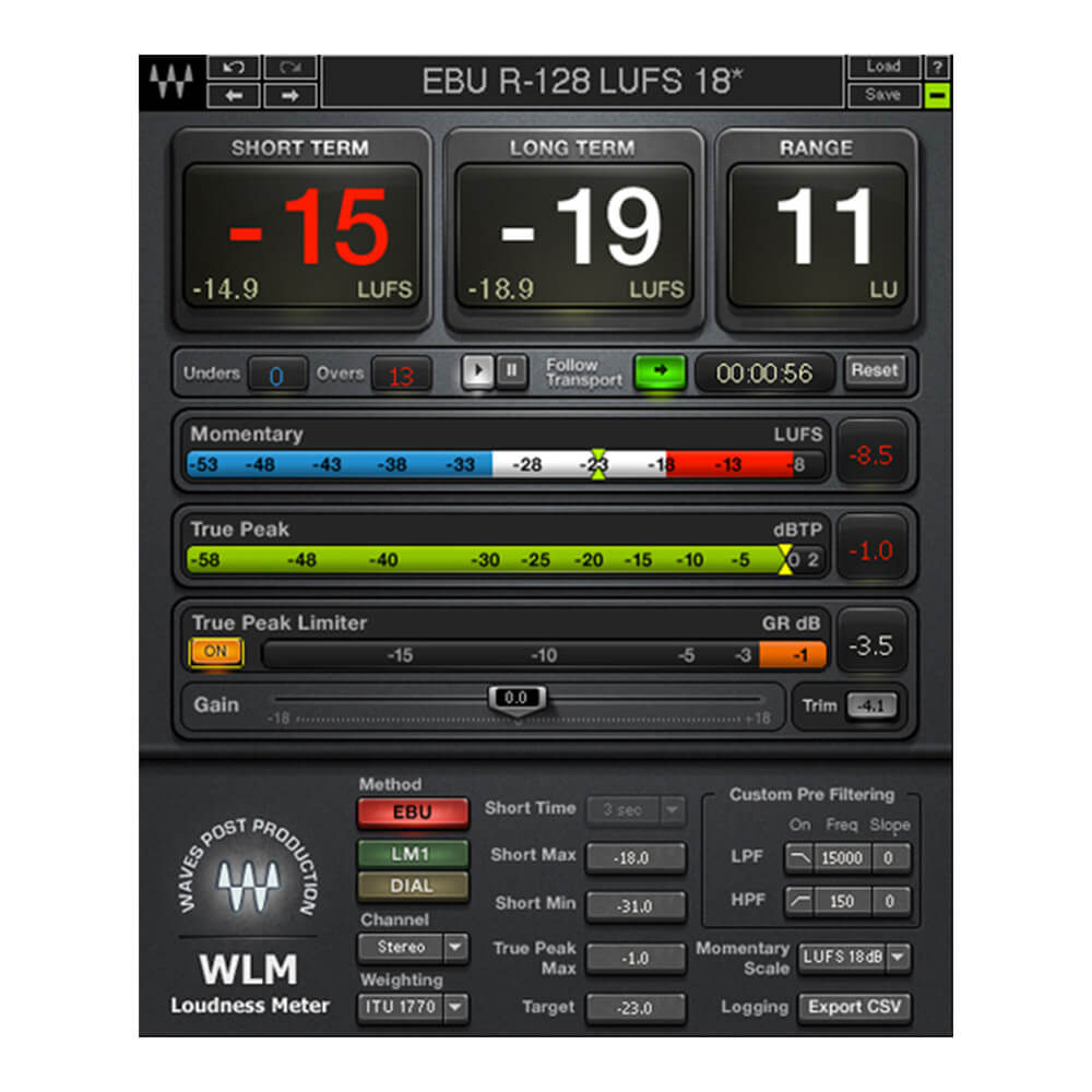 WAVES <br>WLM Plus Loudness Meter