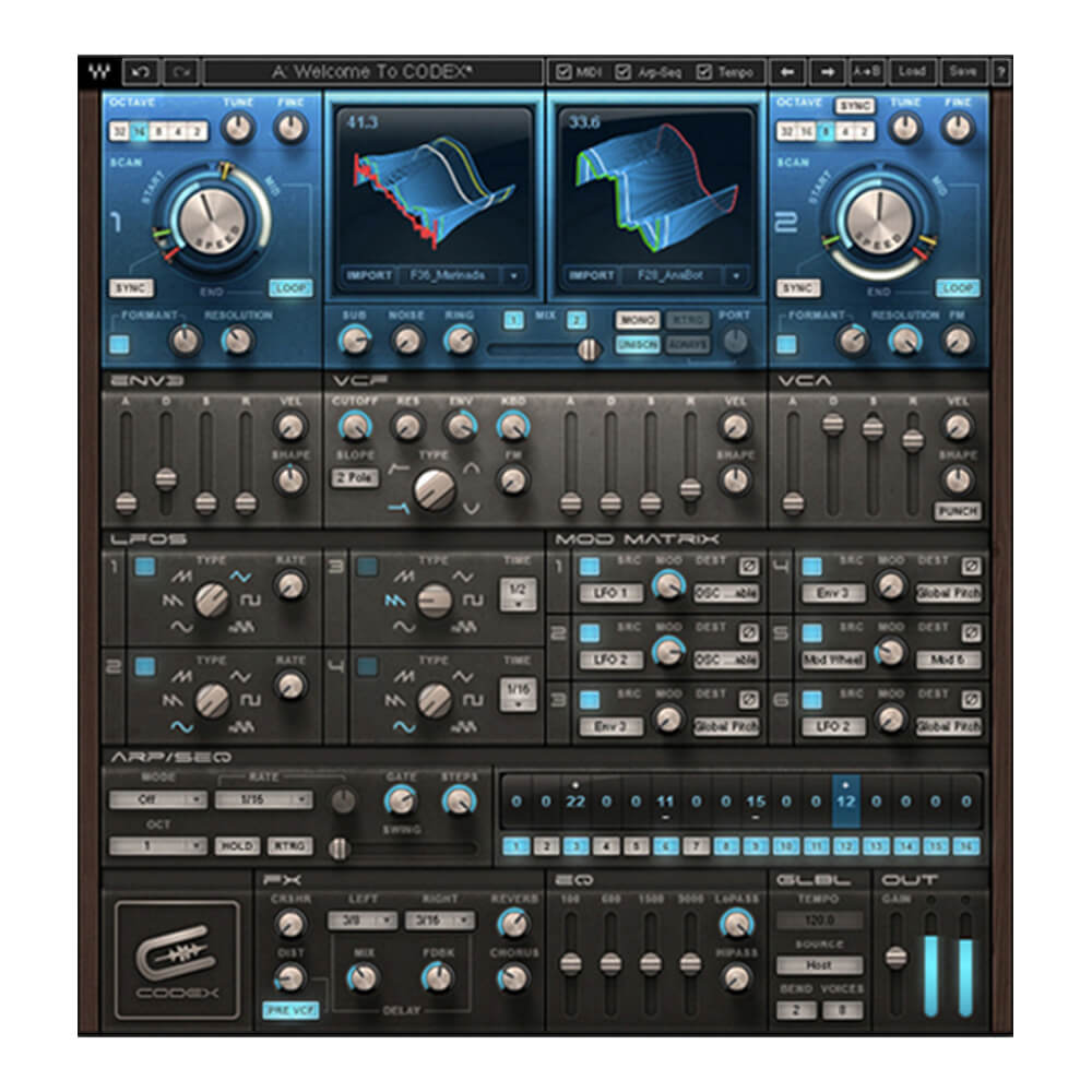 WAVES <br>Codex Wavetable Synth