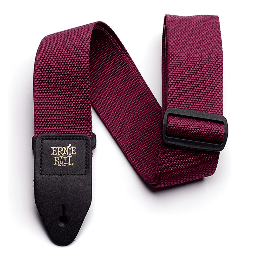 ERNIE BALL <br>#4047 Burgundy Polypro Guitar Strap