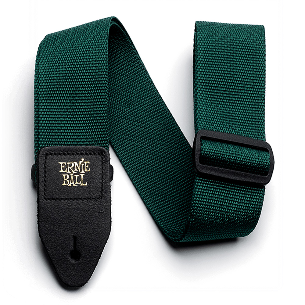 ERNIE BALL <br>#4050 Forest Green Polypro Guitar Strap