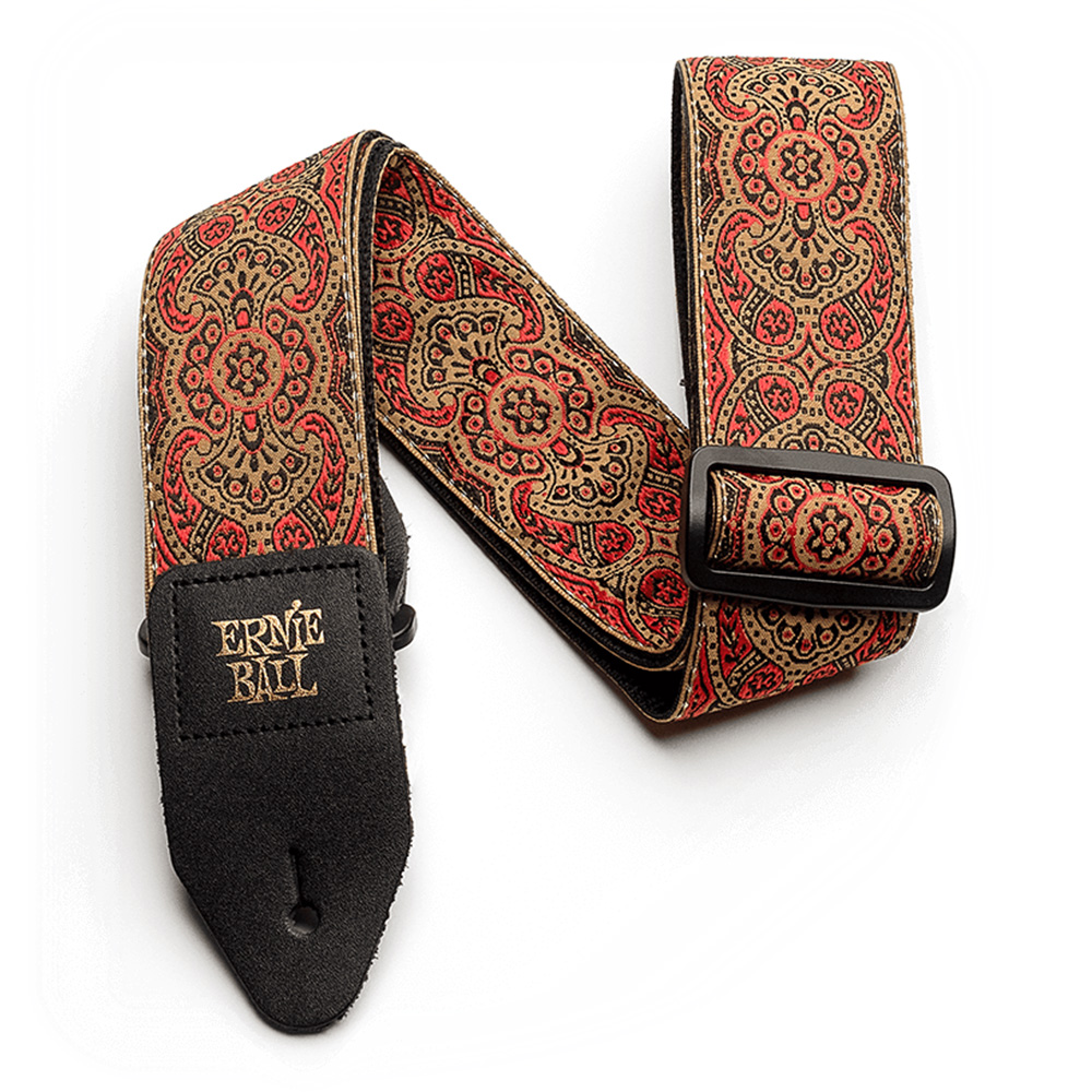 ERNIE BALL <br>#4162 Crimson Paisley Jacquard Strap