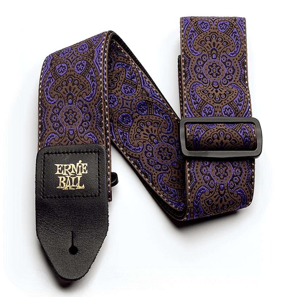 ERNIE BALL <br>#4164 Purple Paisley Jacquard Strap