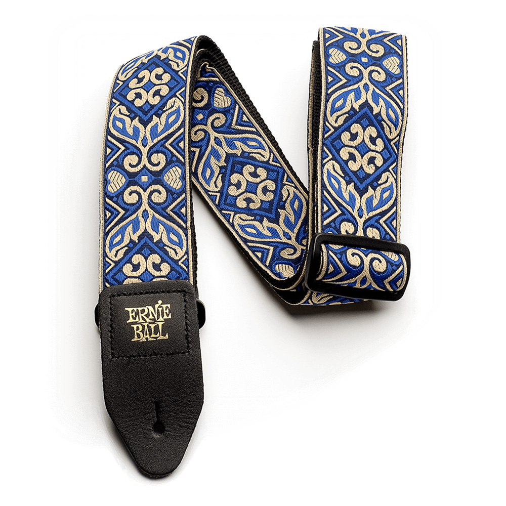 ERNIE BALL <br>#4165 Tribal Blue Jacquard Strap