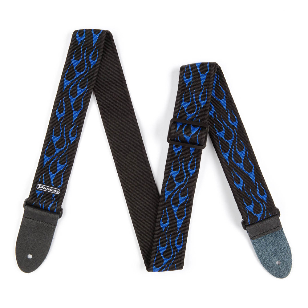 Jim Dunlop <br>Classic Woven Strap Flambe Blue [D38-11BL]