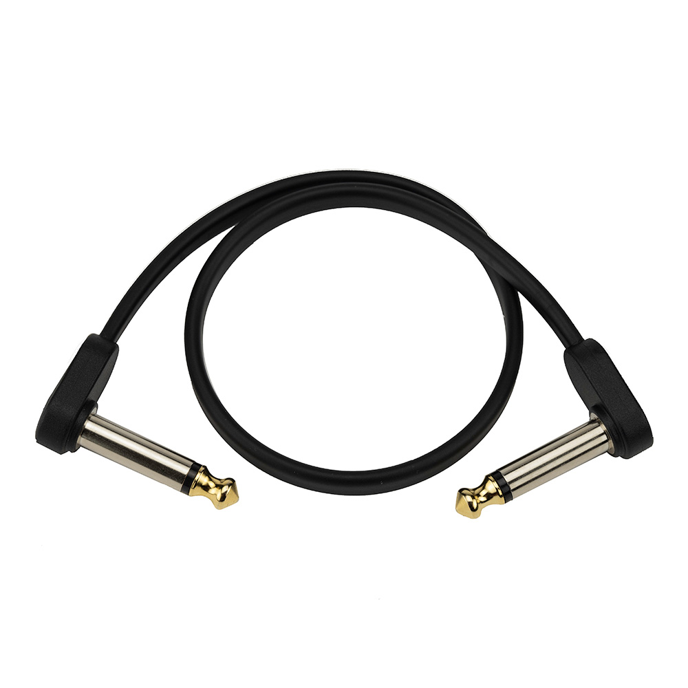 D'Addario <br>Custom Series Flat Patch Cable 1ft Right-Angle, Single PK [PW-FPRR-01]