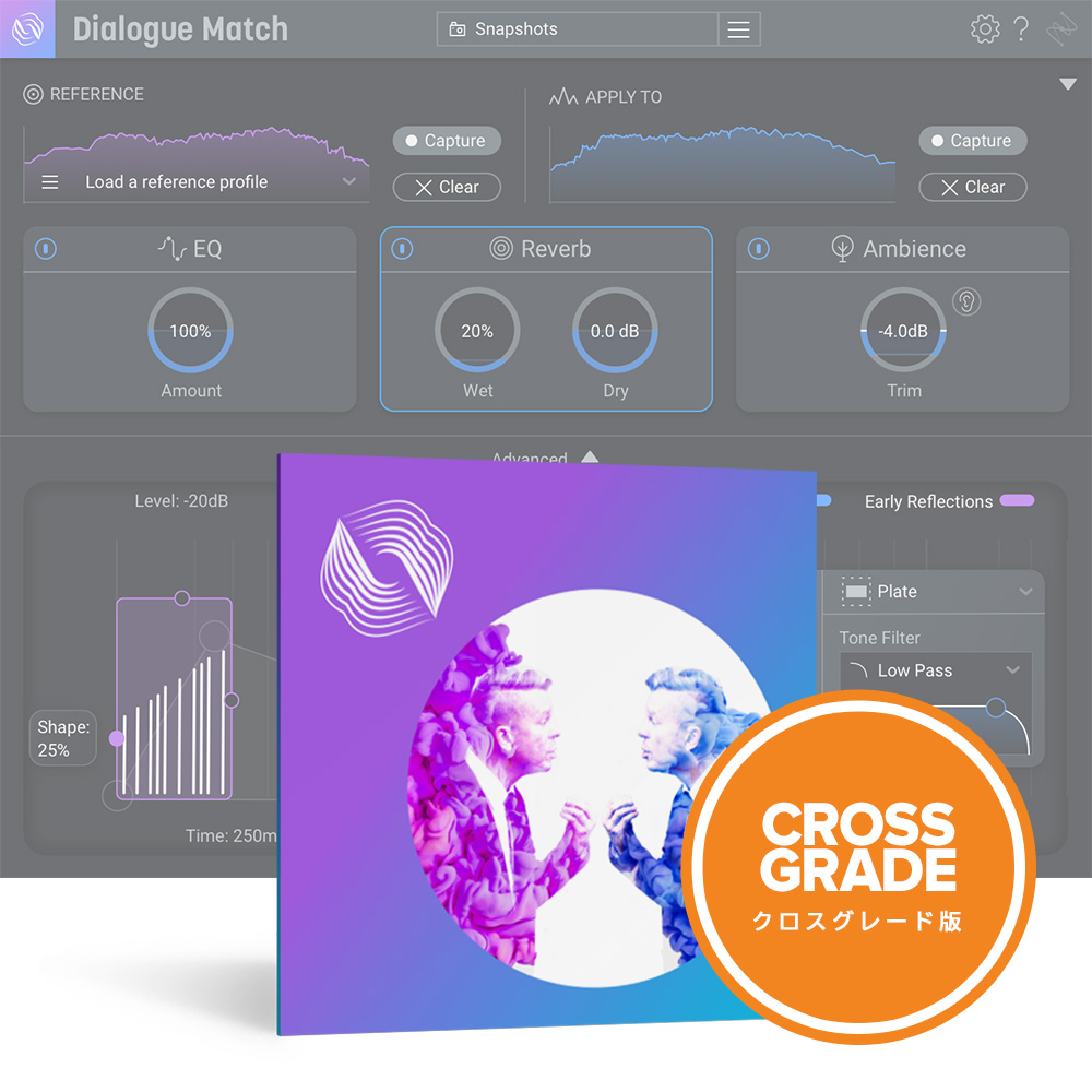 iZotope <br>Dialogue Match: Crossgrade from any Surround Reverb