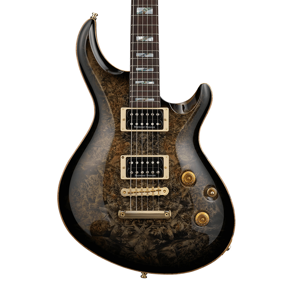 ESP <br>MYSTIQUE-CTM Burled Maple REBKB (Reptile Black Burst)