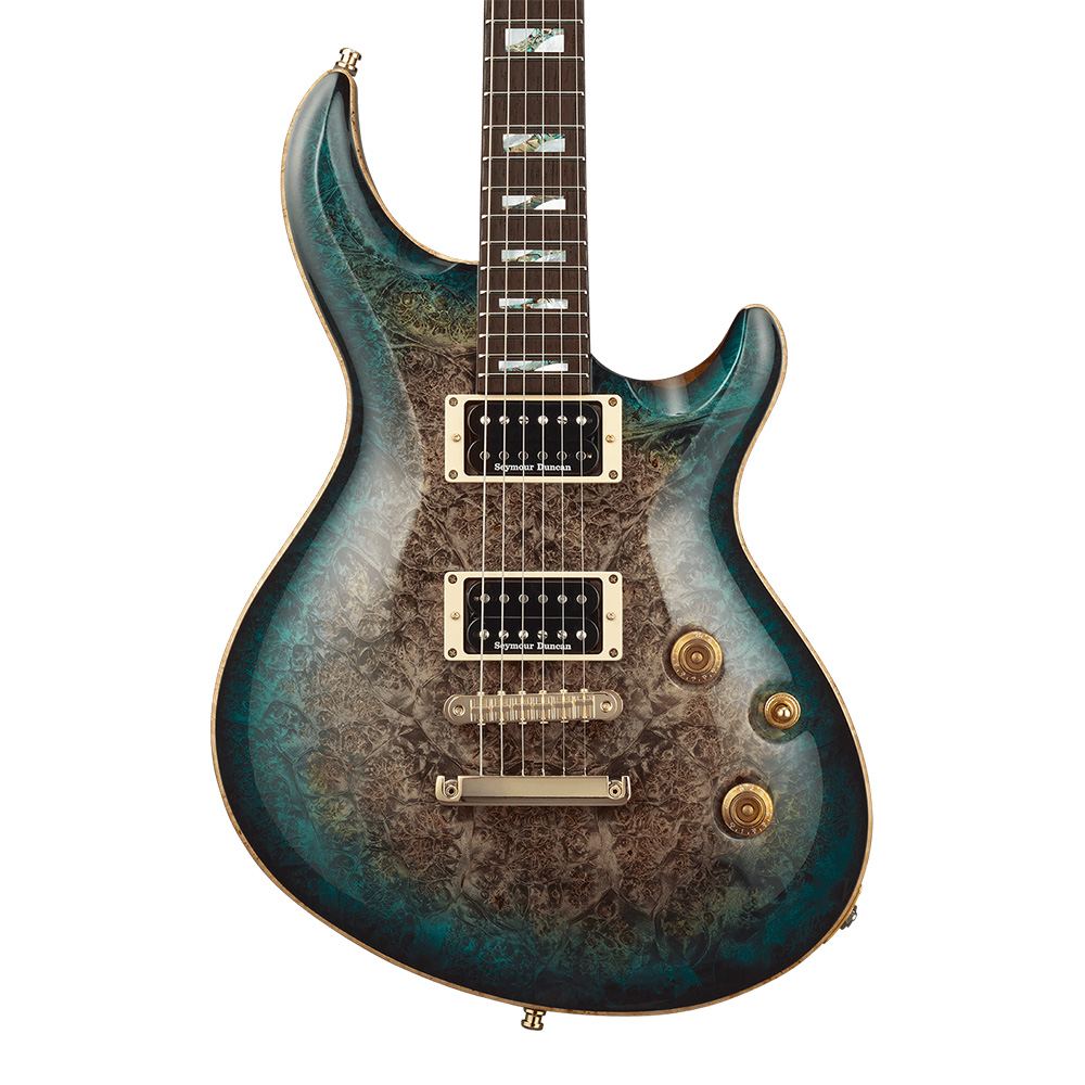 ESP <br>MYSTIQUE-CTM Burled Maple REBB (Reptile Blue Burst)