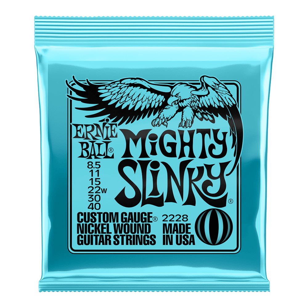 ERNIE BALL <br>#2228 Mighty Slinky Nickel Wound 8.5-40