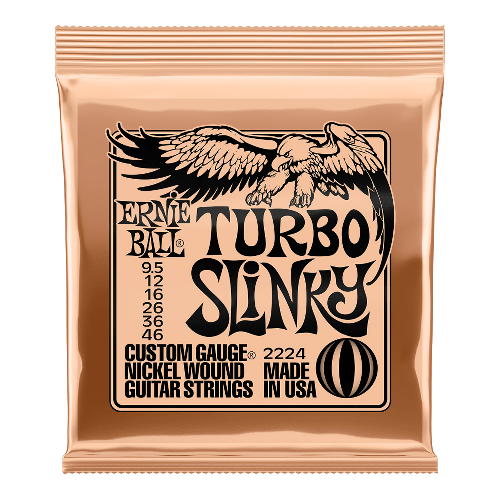 ERNIE BALL <br>#2224 Turbo Slinky Nickel Wound 9.5-46