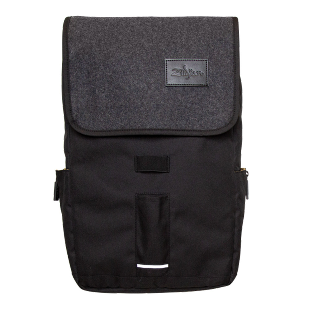 Zildjian <br>Gray Flap Black Laptop Backpack [T9001]