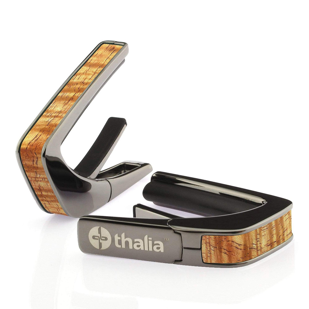 Thalia Capo <br>Exotic Wood / AAA Curly Hawaiian Koa / Black Chrome