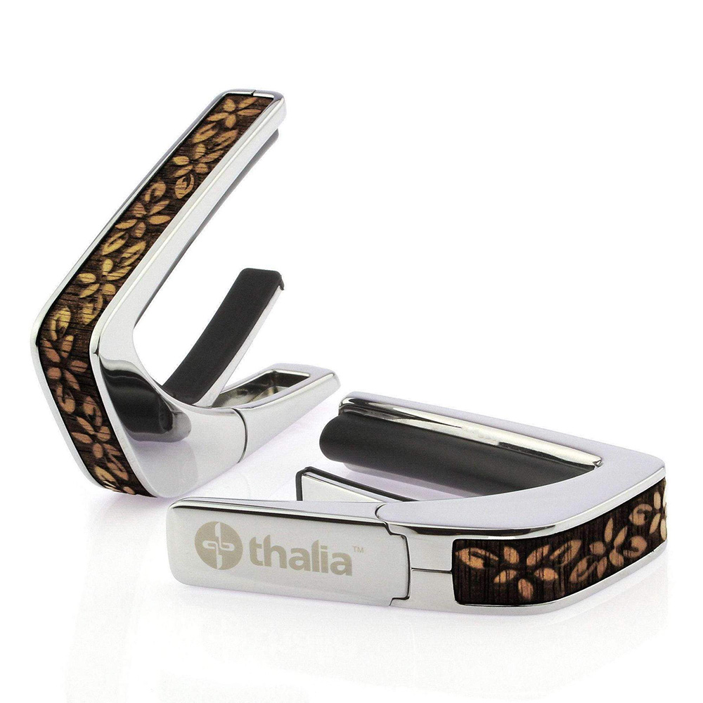 Thalia Capo <br>Engraved / Hawaiian Koa Plumeria Lei / Chrome