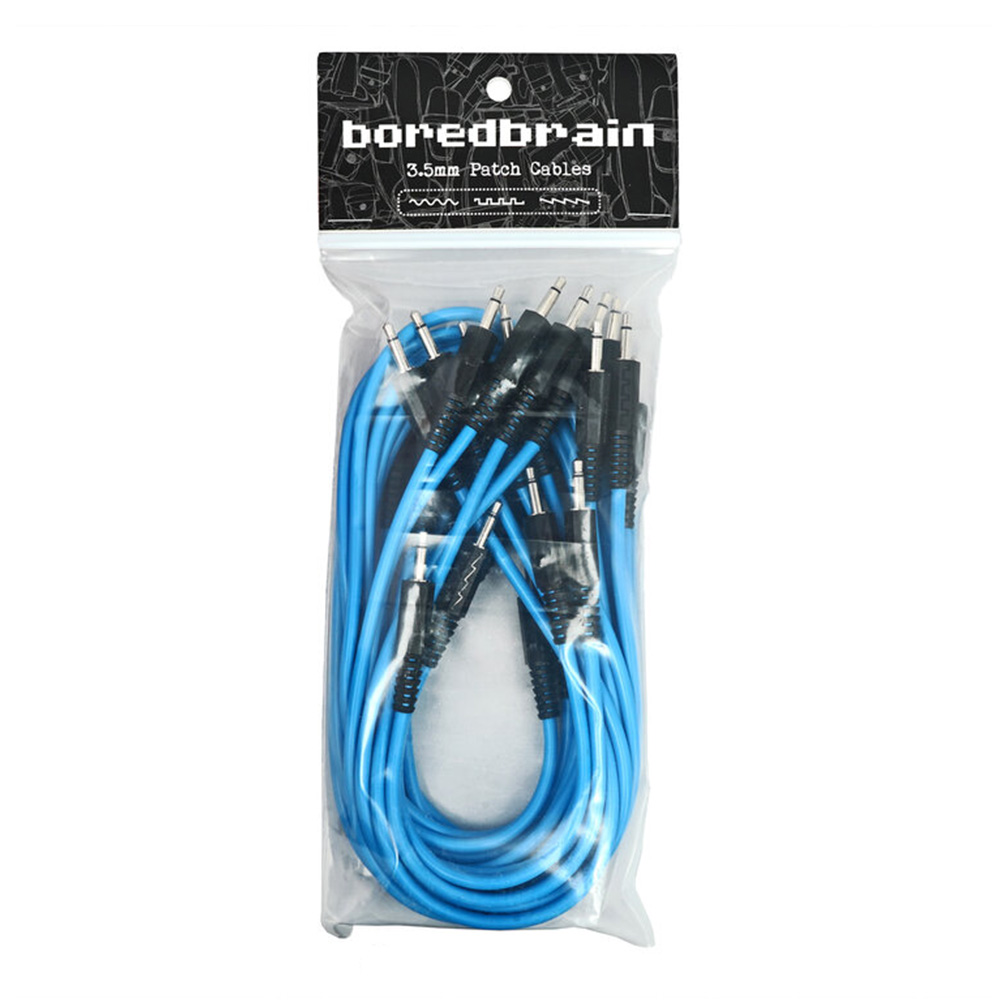 Boredbrain Music <br>Eurorack Patch Cables Essential 12-Pack Quantam Blue