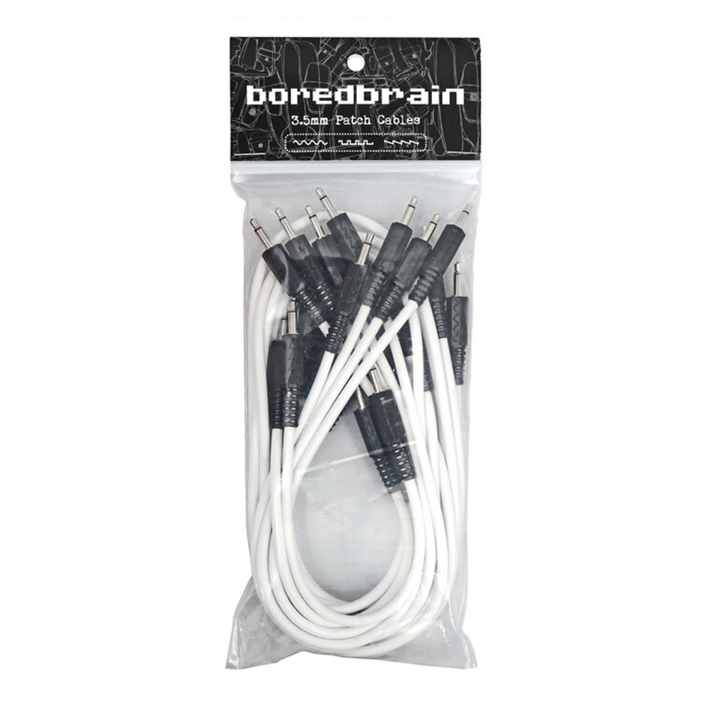 Boredbrain Music <br>Eurorack Patch Cables Essential 12-Pack Astral White