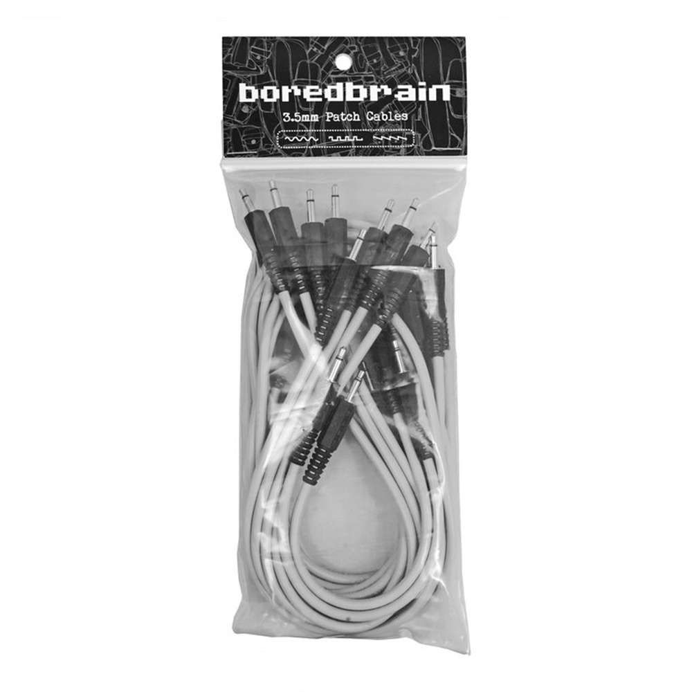 Boredbrain Music <br>Eurorack Patch Cables Essential 12-Pack Moon Gray