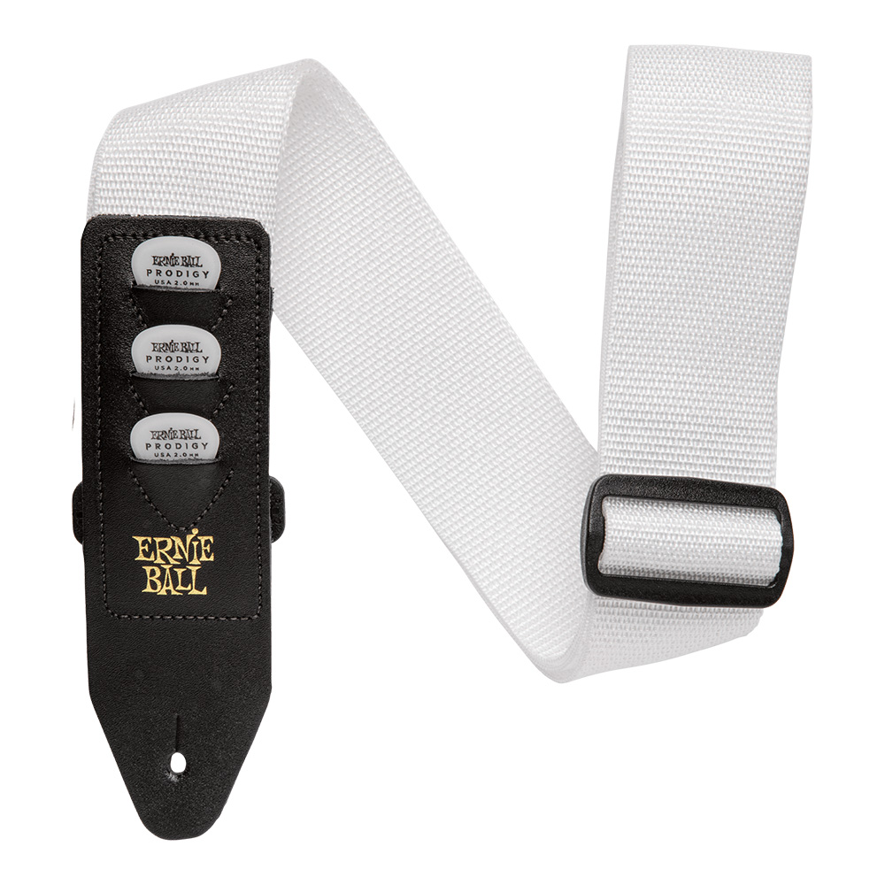 ERNIE BALL <br>#4259 White Pickholder Strap