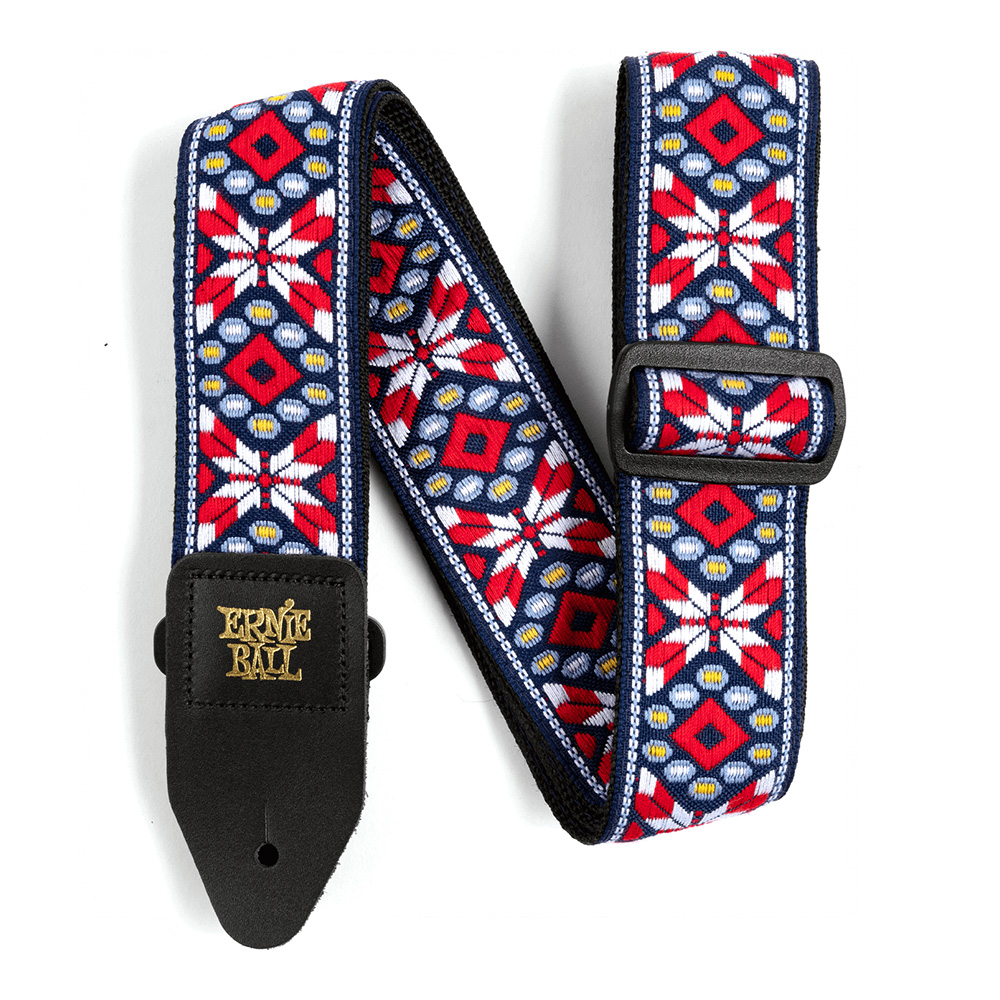 ERNIE BALL <br>#4639 Taos Fire Red Jacquard Strap