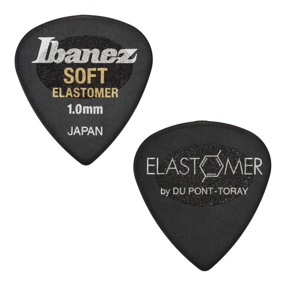 Ibanez <br>ELASTOMER Pick SOFT 1.0mm [EL16ST10S-HBK] 50Zbg