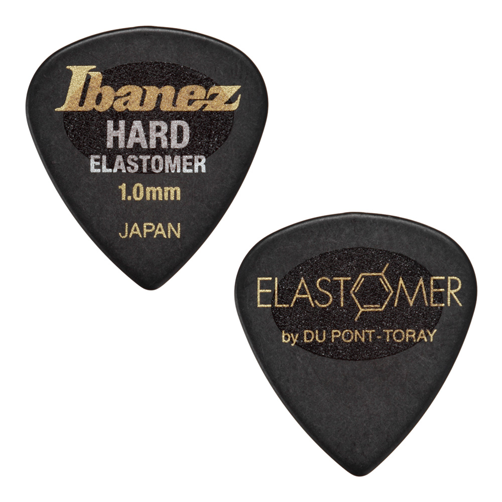 Ibanez <br>ELASTOMER Pick HARD 1.0mm [EL16HD10S-HBK] 50Zbg