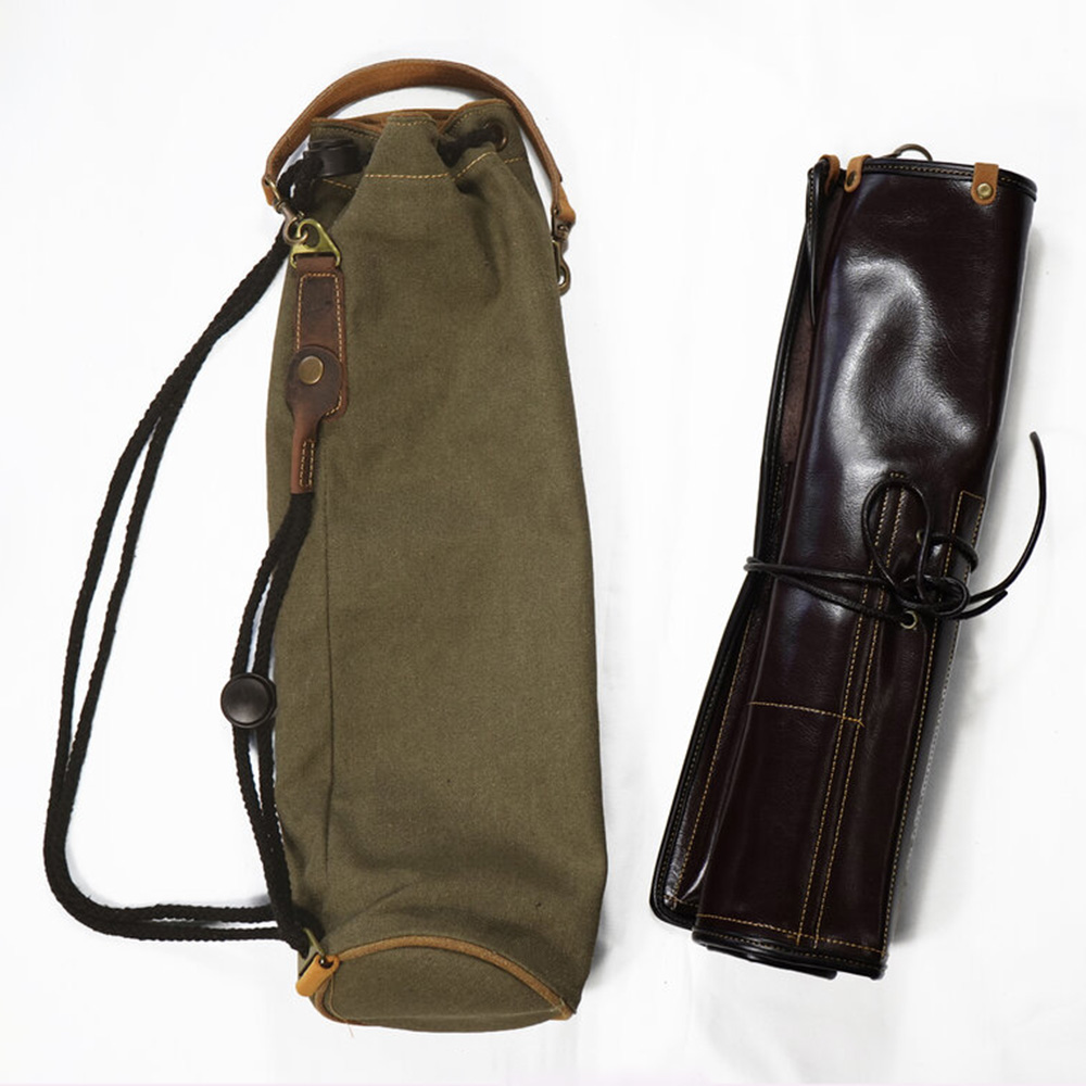 PDH <br>Leather Drum stick bag / Khaki [SW-DSB-415A]