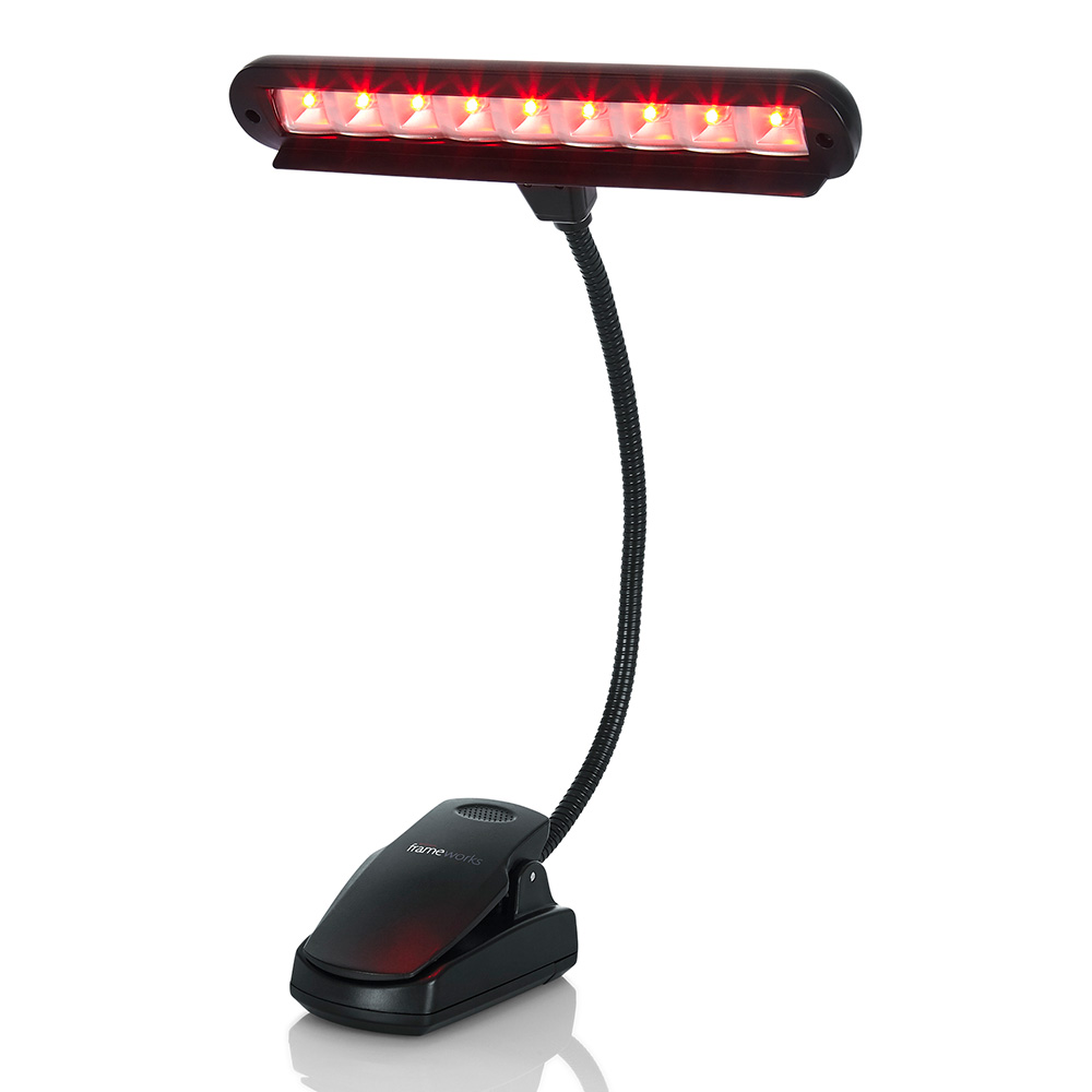 GATOR Frameworks <br>Red LED Lamp for Music Stands [GFWMUSLEDR]