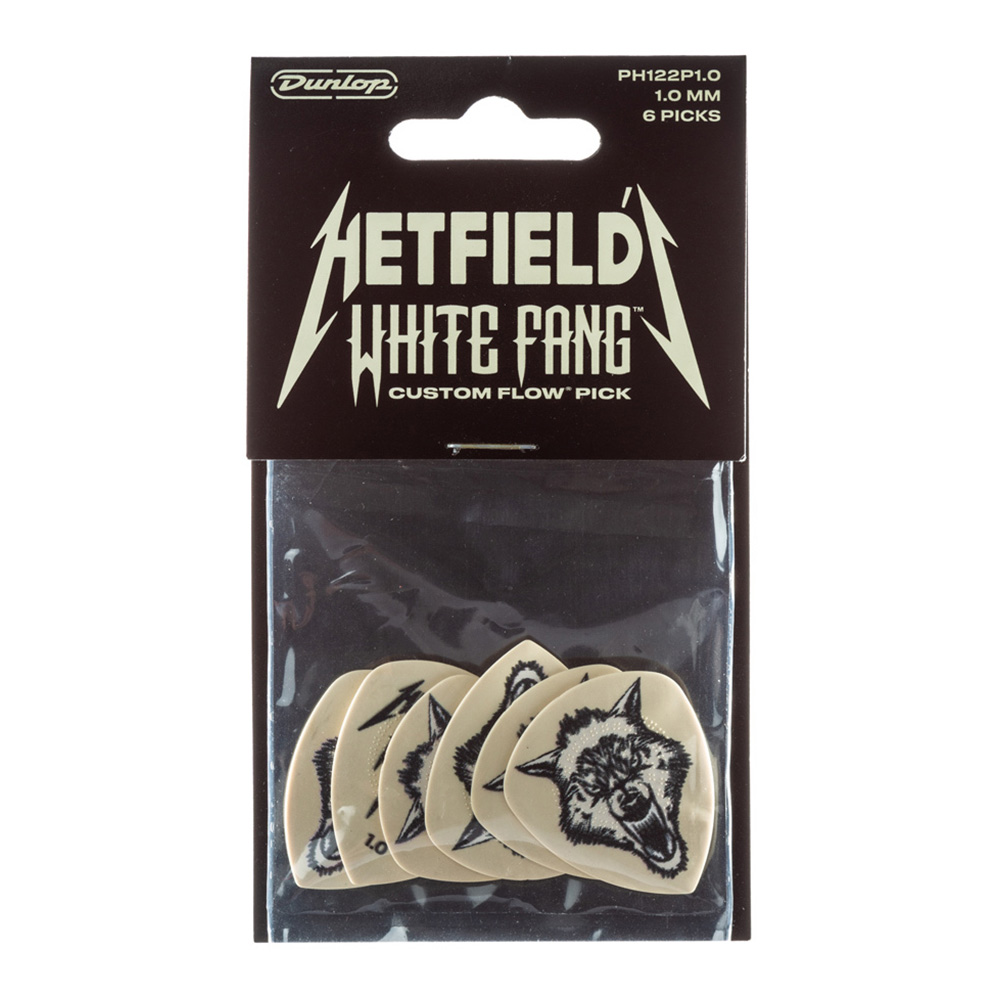 Jim Dunlop <br>PH122 Hetfield's White Fang Custom Flow Pick 1.0mm Players Pack