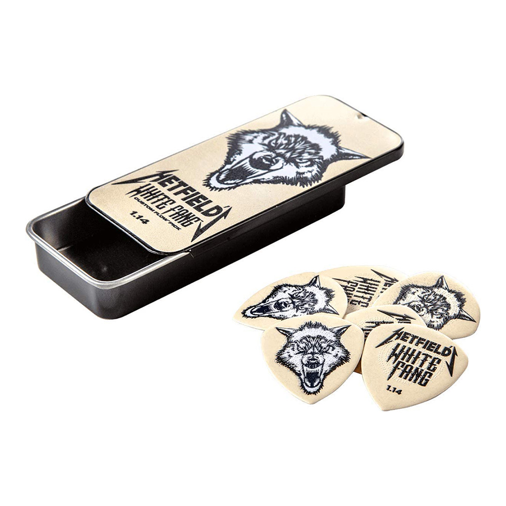 Jim Dunlop <br>PH122 Hetfield's White Fang Custom Flow Pick 1.14mm Pick Tin