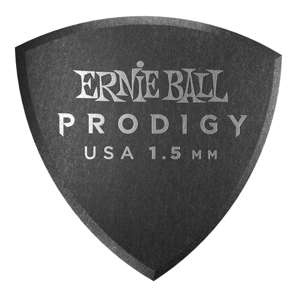 ERNIE BALL <br>#9332 1.5mm Black Large Shield Prodigy Picks 6-Pack