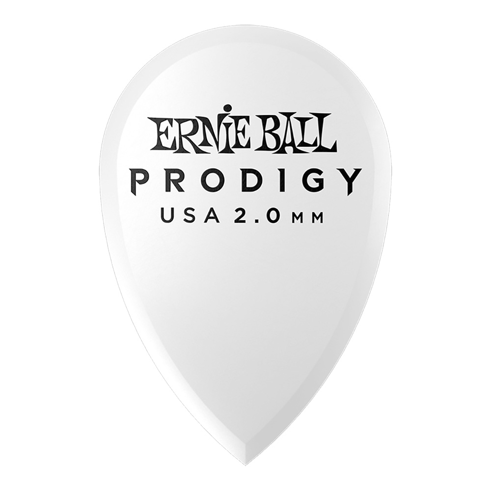 ERNIE BALL <br>#9336 2.0mm White Teardrop Prodigy Picks 6-Pack