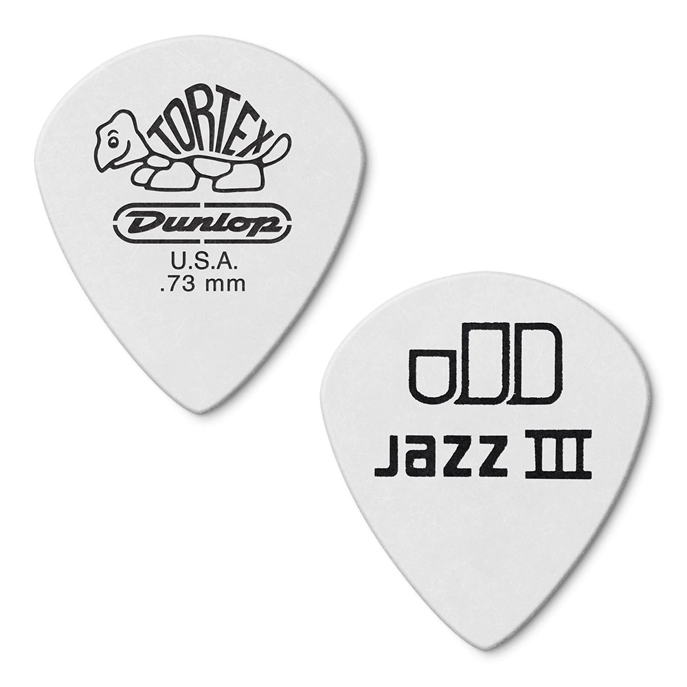 Jim Dunlop <br>478 Tortex White Jazz III 0.73mm 12Zbg