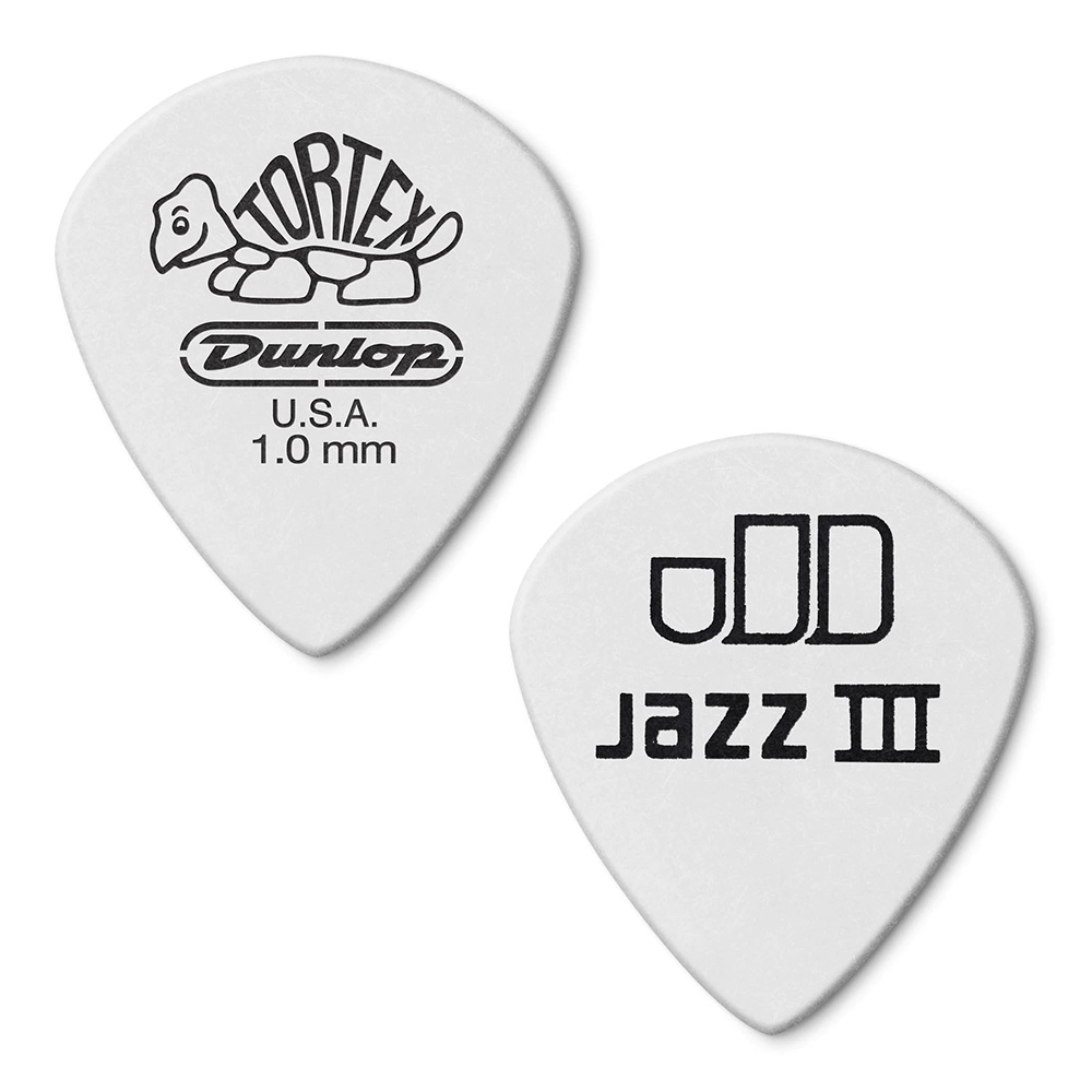 Jim Dunlop <br>478 Tortex White Jazz III 1.0mm 12Zbg