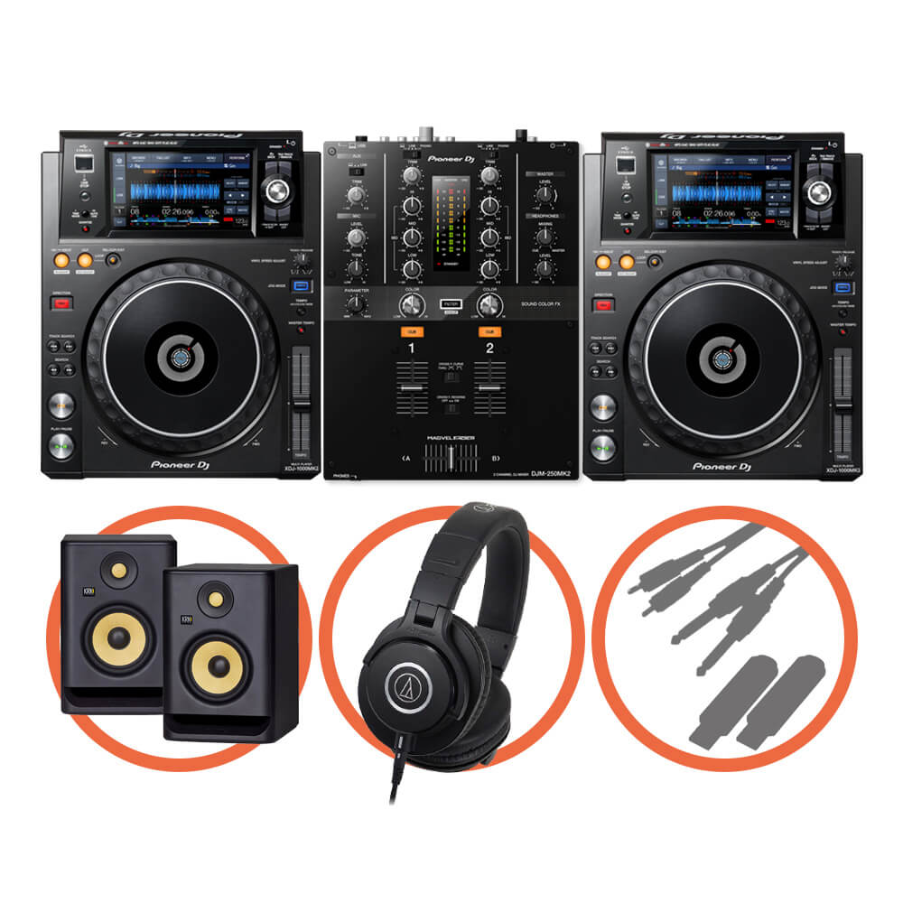 Pioneer DJ <br>XDJ-1000MK2 Scratch Plus set