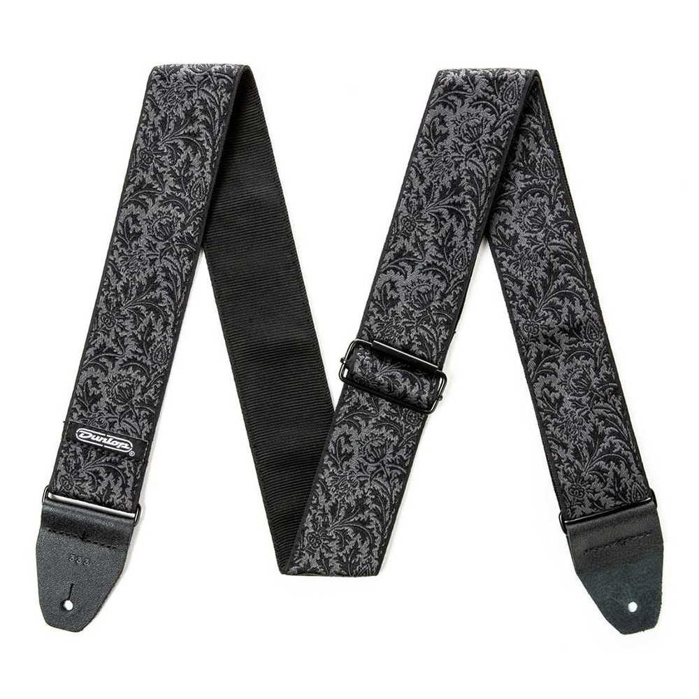 Jim Dunlop <br>JACQUARD BLACK THISTLE STRAP [D67-14]