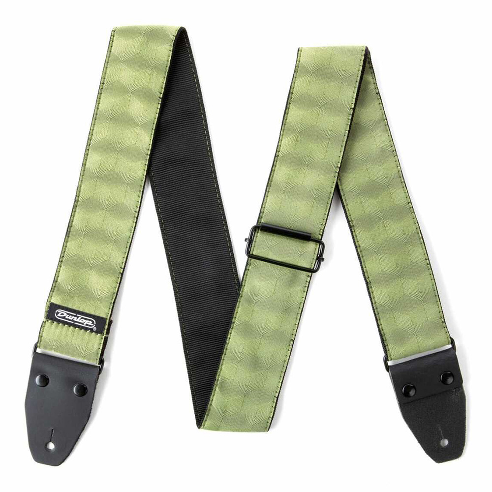 Jim Dunlop <br>JACQUARD HEXAGON ECHO OLIVE STRAP [D67-10]