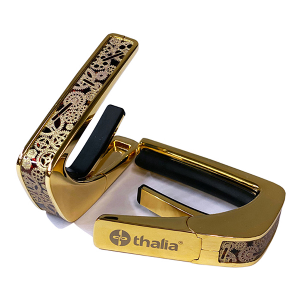 Thalia Capo Limited Edition / Golden Gears on Tiger Eye / 24K Gold